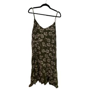XL Palm Tree Print Green a.n.a Summer Dress